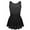 Black, variant on Kids Girls Ice Skating Diamond Mesh Splice Leotard Ballet Latin Jazz Dance Dress Black 6