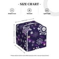 thumbnail image 4 of Yiaed Christmas Purple Snowflakes Print Tissue Box Cover, PU Leather Decorative Organizer for Tabletop, Bathroom, Car, Office Creative Decorative, 4 of 7