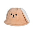 thumbnail image 5 of Babysbule Hats for Women Winter Women's Cute Rabbit Ear Hat Plush Thickened Warm Fashion Bucket Hat, 5 of 7