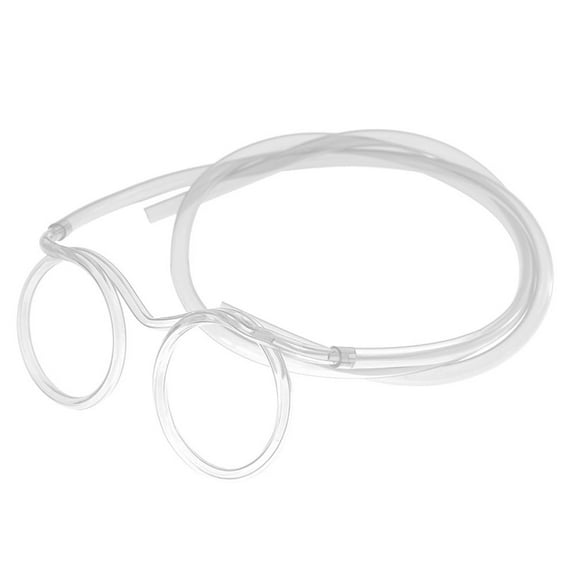 Yucurem Silly Straw Glasses Fun Drinking Straw Eye Glasses For Party Kitchen Essentials (White)