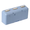 thumbnail image 3 of La Crosse Clock Daily Flip Blue Periwinkle Tabletop Alarm Clock with Calendar, 636-379BL, 3 of 6