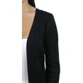 thumbnail image 5 of ToBeInStyle Women's Long Sleeve Ribbed Knit Warm Duster Cardigan - Black - Large, 5 of 6