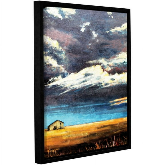 ArtWall Gene Foust "Lone Barn" Gallery-Wrapped Floater-Framed Canvas