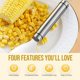 thumbnail image 4 of Corn Peeler Stainless Steel 2-in-1 Corn Stripper | Fast Cob Shucker | Durable Ergonomic Kitchen Tool | Effortless Kernel Remover | Easy Grip | 1 Pack | Upgrade Design, 4 of 9