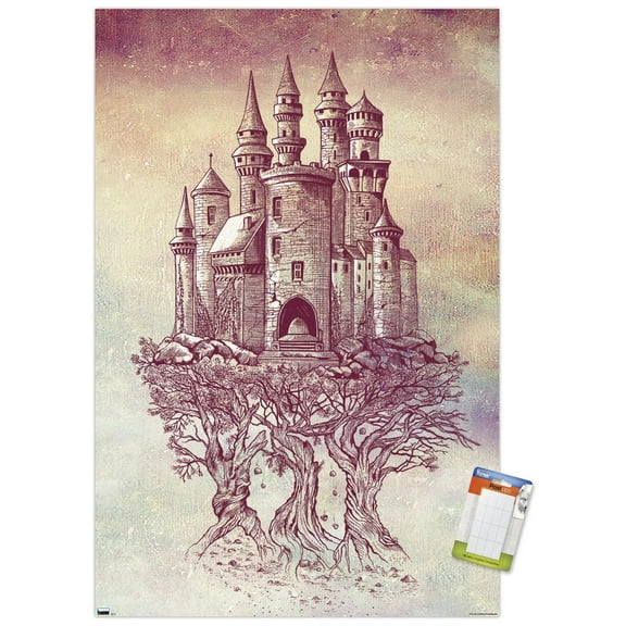 Rachel Caldwell - Castle in Trees Wall Poster, 14.725" x 22.375"