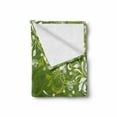 thumbnail image 2 of Green Soft Flannel Fleece Throw Blanket, Abstract Floral Ornaments Nature Inspired Branches Leaves, Cozy Plush for Indoor and Outdoor Use, 70" x 90", Apple Green Fern Green, by Ambesonne, 2 of 6