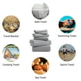 thumbnail image 6 of Beartech 6 Pack Bath Towel Set,Microfiber Towel Set,2 Bath Sheet,2 Hand Towel,2 Washcloth,Ultra Soft & Quickly Dry Bathroom Towel Set,Plush Highly Absorbent Shower Towel For Hotel Spa-Dark Gray, 6 of 8