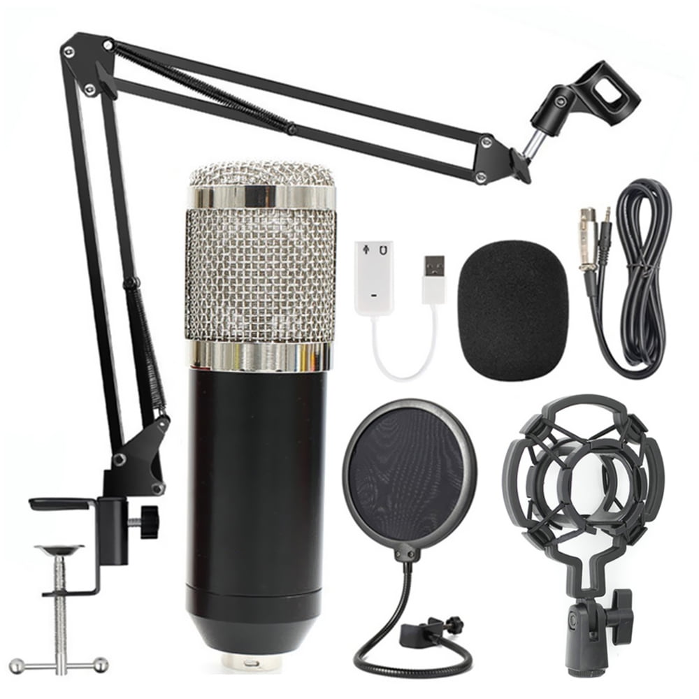 Kalaok BM800 Professional Suspension Microphone Kit Studio Live Stream Broadcasting Recording Condenser Microphone Set