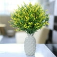 thumbnail image 5 of Fake Flowers Promotion Sale! Nomeni 12Pc Simulation Artificial Flower Plastic Flower Decoration Garden Wind 5 Fork Simulation Wheat Ear Lavender, Home Decor Clearance Sale Yellow, 5 of 8