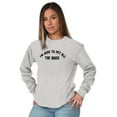 thumbnail image 5 of Funny Im Here To Pet Dogs Cute Lover Women's Long Sleeve T Shirt Brisco Brands S, 5 of 6