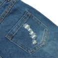 thumbnail image 4 of KIDSCOOL SPACE Girls Washed Distressed Denim Ripped Cotton Jean Overalls,12-13 Years, 4 of 7
