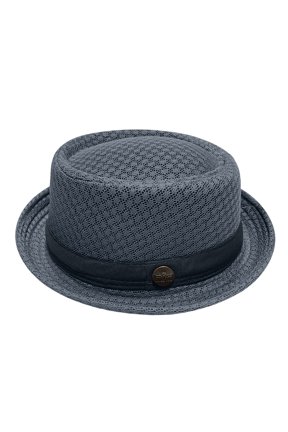 Unisex Summer Breathable Mesh Pork Pie Hat,Cool Mesh Pork Pie Hat with Matching Ribbon & Emblem,for Beach, Parties & Daily Wear Gray One Size
