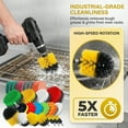 thumbnail image 4 of 30Pack Drill Brush Attachments Set,Scrub Pads & Sponge, Power Scrubber Brush with Extend Long Attachment All Purpose Clean for Grout, Tiles, Sinks, Car Polishing Pads, 4 of 7