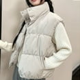 thumbnail image 4 of Maean Puffer Vest for Womens Lightweight Jackets Stand Collar Sleeveless Padded Button Jacket Coat, 4 of 7