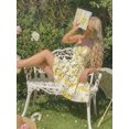 thumbnail image 5 of Multicolor 2 Lemon Print Ruffle Halter Dress With Tie Waist And Tiered, 5 of 29