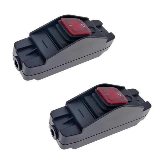 2Pcs Inline Cord Switches with LED Indicators Dustproof Waterproof On/Off Large Current Inline Cable Rocker Switches