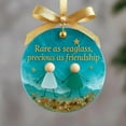 thumbnail image 4 of Heart-Shaped Sea Glass Friendship Decor, Timeless Friendship Heart Keepsake Friendship Gifts for Women, Best Friend Gifts for Women Friendship Heart Ornament for Craft&Christmas Tree Ornament, #1, 4 of 9