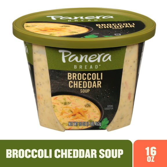 Panera Bread Ready-to-Heat Broccoli Cheddar Soup, 16 oz Soup Cup (Refrigerated)