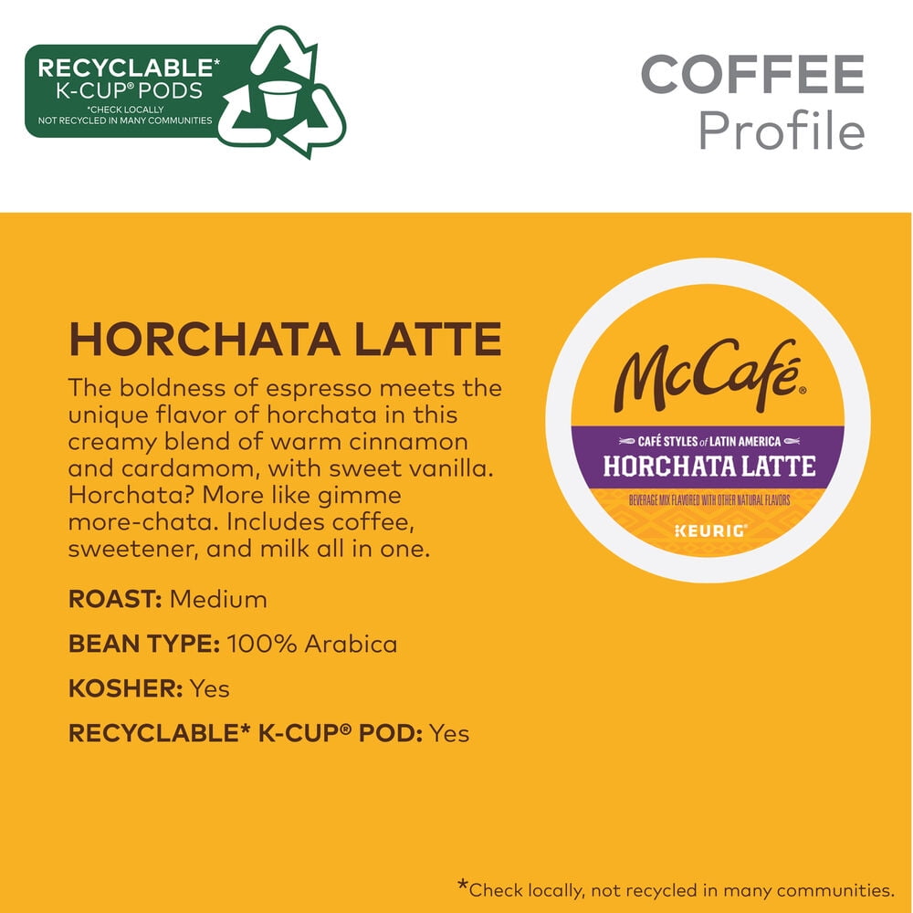 Café Styles of Latin America Horchata Latte, Coffee K-Cups, 20 Count