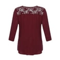 thumbnail image 2 of FashionOutfit Women's Flowy 3/4 Sleeve Bohemian Lace Top, 2 of 3