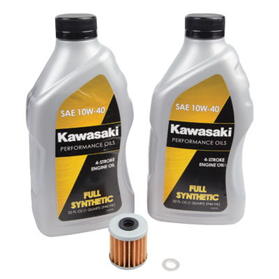 Oil Change Kit With Kawasaki Full 10W-40 for KX250F 2004-2019 - Walmart.com