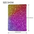 thumbnail image 3 of Pofeuu Colorful Glitter Print Travel Document Organizer Passport Holder Men Women for Family (6.5 in x 4.5 in),Wallet Holder Credit Card Clutch Bag Case, 3 of 5
