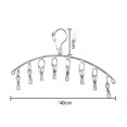 thumbnail image 2 of Perchero para colgar ropa, colgador para calcetines, rejillas de secado, colgador con 8 clips para pañales de tela, toallas, bufandas y guantes (2 piezas),40*9cm, 2 of 5