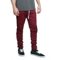 thumbnail image 4 of G-Style USA Men's Hip Hop Slim Fit Track Pants - Athletic Jogger Scrunched - Burgundy - Medium, 4 of 5