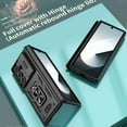 thumbnail image 5 of Dteck for Samsung Galaxy Z Fold 7 2025 Case, Heavy Duty Protective Slide Lens Cover Hinge Protection 360 Degree Ring Magnetic Kickstand Rugged Shockproof Full Protective Phone Cover, Black, 5 of 6