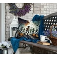 thumbnail image 4 of Zombies Spooky Halloween Fabric Decorative Pillow 18 in x 18 in, 4 of 5