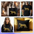 thumbnail image 7 of Gold Leopard Rhinestone Iron on Hotfix Animal Patterns Heat Transfer Decal Bling Rhinestone Decals Heat Transfer Patch Clothing Repair Applique for T-Shirt DIY Gold, 7 of 7