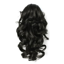 Onedor 12" Synthetic Fiber Textured Curly Ponytail Clip In/On Hair Extension Hairpiece (2# - Darkest Brown)