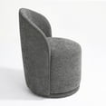 thumbnail image 5 of DREAMSIDEA Swivel Dining Chair, Upholstered Barrel Accent Chair for Dining Room & Kitchen Chairs, Morden Round Vanity Chair for Living Room&Bedroom, Linen-Gray, 5 of 6