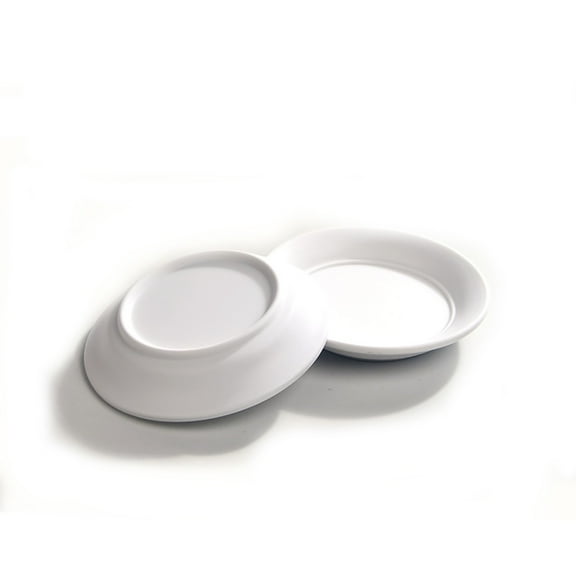 Bpyeka Brazilian Wood Tray White Ceramic Plates Desk Decoration Plants Pot Bottom,Home Improvement,Household Essentials