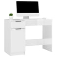 thumbnail image 3 of vidaXL Desk High Gloss White 100x50x75 cm Engineered Wood, 3 of 5