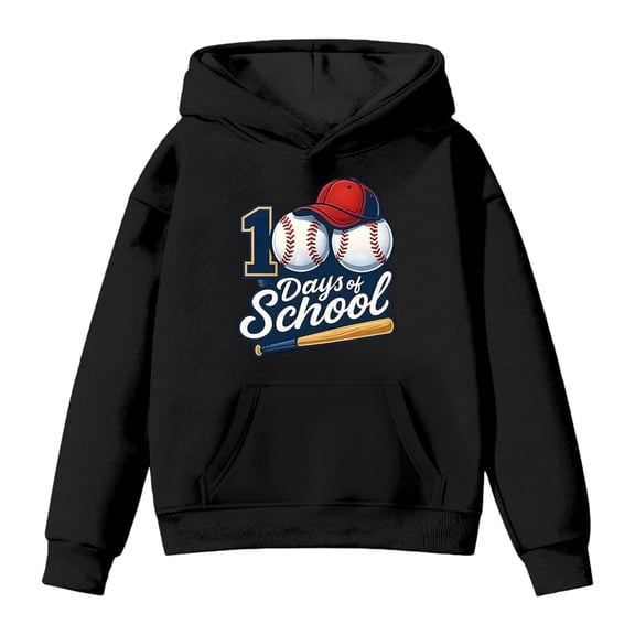 WOYY Toddler Boy's 100 Days Of School Hoodie Unisex Pullover Hooded Sweatshirt, Sizes 2-3T