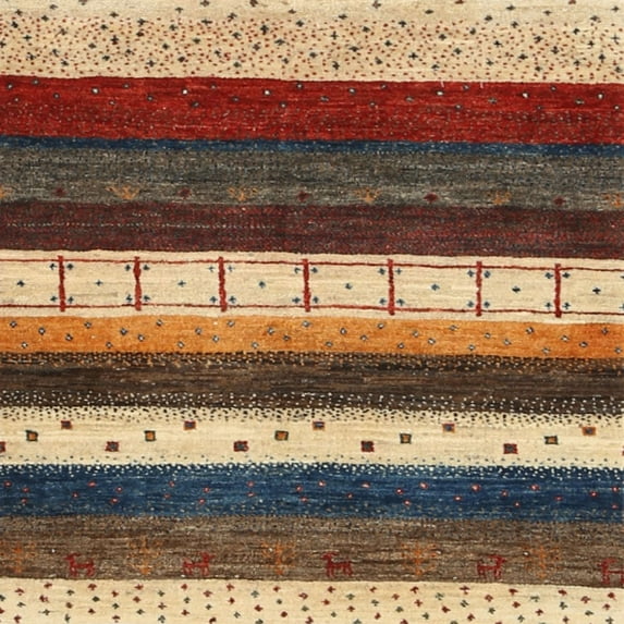 Ahgly Company Machine Washable Indoor Square Contemporary Sand Brown Area Rugs, 4' Square