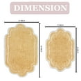 thumbnail image 3 of Home Weavers Allure Collection 100% Cotton Non-Slip Bathroom Rug Set Machine Washable Bathroom Rug-17"x24", Bath Rug- 21"x34", Yellow Color 2 Piece Bath Carpet set, 3 of 9