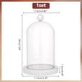 thumbnail image 2 of DIY Glass Dome with Base Cloche Cloche Bell Jar Display Dome Case Glass Decoration Bottles for Plants Flower Display Clay Succulents Storage Home Party Favor Decoration 3.5x7 inch DIY, 2 of 6