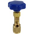 thumbnail image 2 of 2X Low Pressure Dispensing Valve Bottle Opener 1/4 Sae Connector Refrigerant Bottle Can Tap for R22 R134A R410A Gas,2xOpening valve,blue & yellow, 2 of 7