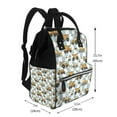 thumbnail image 2 of Balery Construction Vehicle Pattern Mummy Backpack - Waterproof Twill Canvas, Large Capacity Diaper Bag with Multiple Pockets and Adjustable Straps, 2 of 6