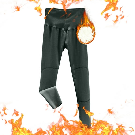 Fleece Lined Leggings Women - Thermal Winter Warm Water Resistant High Waisted Running Hiking Pants with Pockets Green XXL