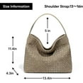 thumbnail image 6 of Kwuty Women's Braided Leather Tote Bag Stylish Suede Hobo Shoulder Bag with Woven Details, 6 of 6