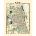 thumbnail image 2 of Warner 26x32 Black Ornate Wood Framed with Double Matting Museum Art Print Titled - Chicago Illinois - Warner 1870, 2 of 4