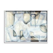 Stupell Industries Abstract Overlapping Geometric Shapes Painting White Framed Art Print Wall Art, Design by Cartissi