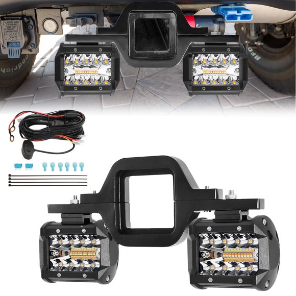 Luz eléctrica BESTZHEYU LED de respaldo para enganche de remolque de 4 pulgadas y 60 W