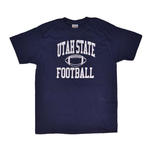 E5 Utah State Aggies Tshirt Football, Navy