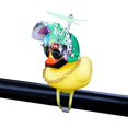 thumbnail image 1 of Adornos para coche de juguete de pato de goma, decoraciones para salpicadero de coche de pato amarillo, cuernos de bicicleta multicolores con casco de hélice Sailing Electrónica, 1 of 5