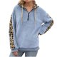 thumbnail image 1 of Blusa de manga larga con retazos de leopardo para mujer Fridja fksj4016, 1 of 9