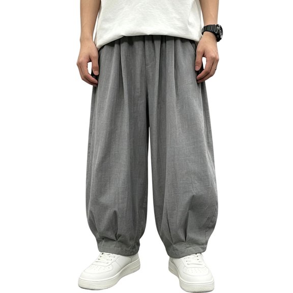 StSilkitty Boys Girls Baggy Pants High Waisted Elastic Wide Leg Casual Pants with Pockets Lightweight Comfy Trousers
